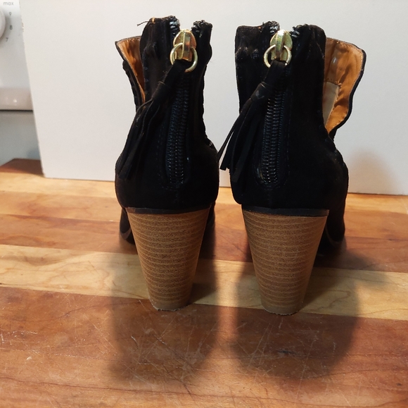 Black Suede Booties - Picture 3 of 6